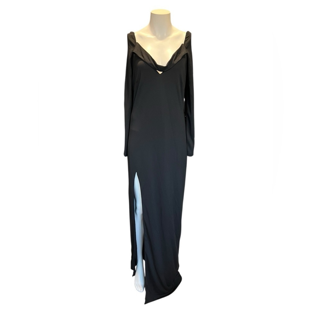 Fashion Nova Elegant Black Long Sleeve Dress